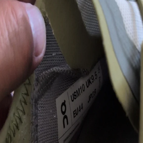 On Running Olive and Gray Sneakers - Picture 3 of 9